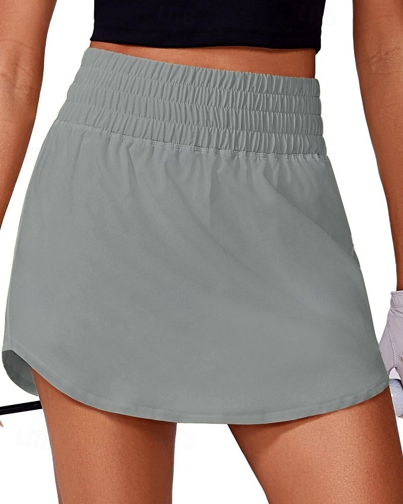 Dámské Jednobarevné Ležérní sukně Tenisové sukně s šortkami Sportovní sukně Bez rukávů Kapsy Vysoký pas Elastický Ter Emen Prodyšné Tenis Golf Pickleball Sukně Nedostatek Černá Bílá Modrá Oblečení na 2026 - $24.99 –P4