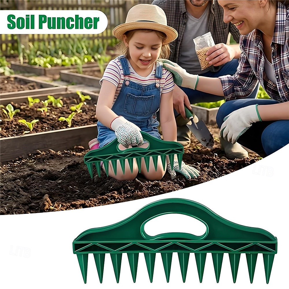 Handzaaimachine met 12 gaten voor snel zaaien, zaadverspreider voor handmatig zaaien, draagbare zaadafstandhouder, grondprikker voor het planten van zaden en het losmaken van de grond. 2026 - $10.49 –P7