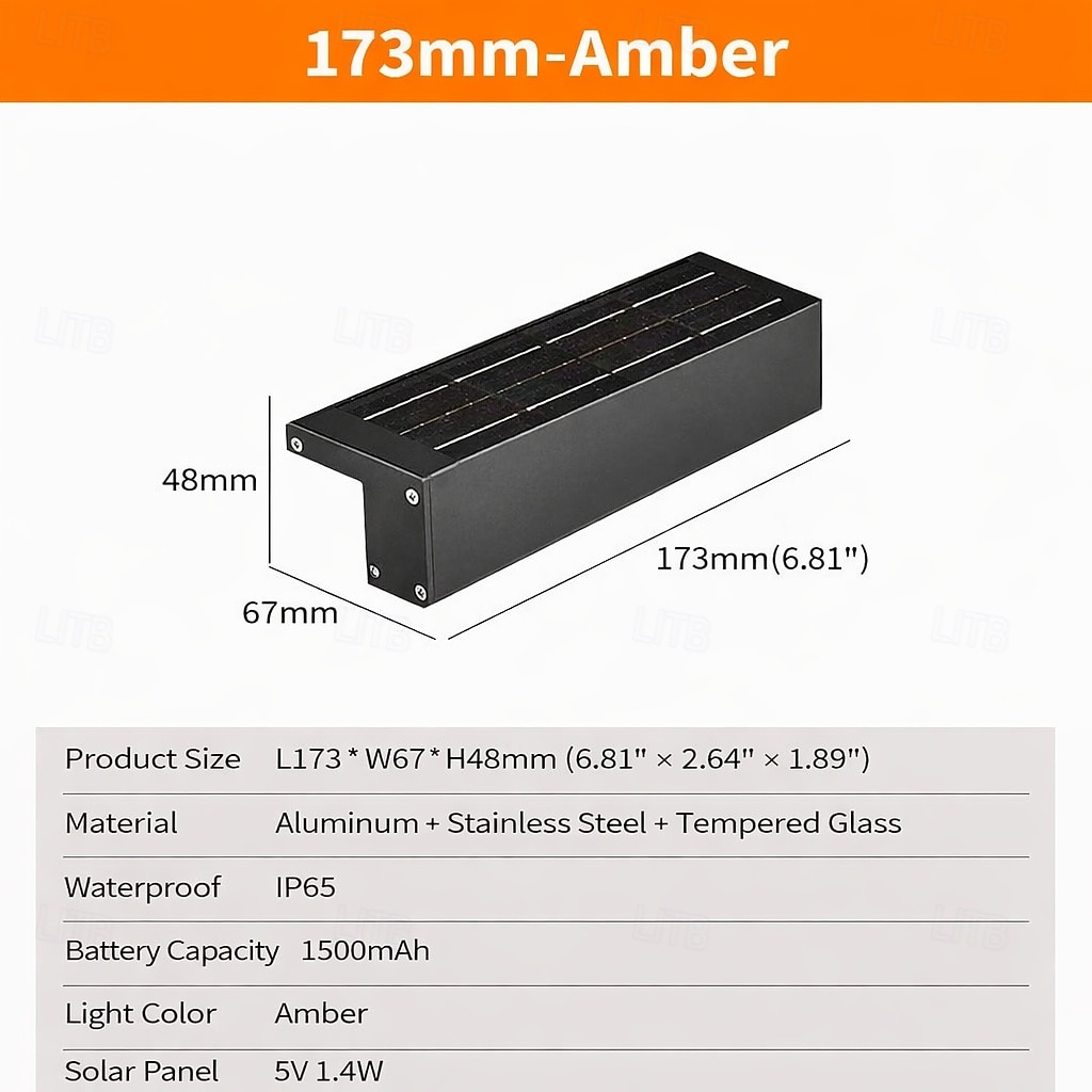 Solar Wall Lights Outdoor Waterproof, LED Wall Lighting Long IP65 Waterproof Wall Lamps for Porch Patio Front Door Entryway 2026 - E£5221.76 –P1