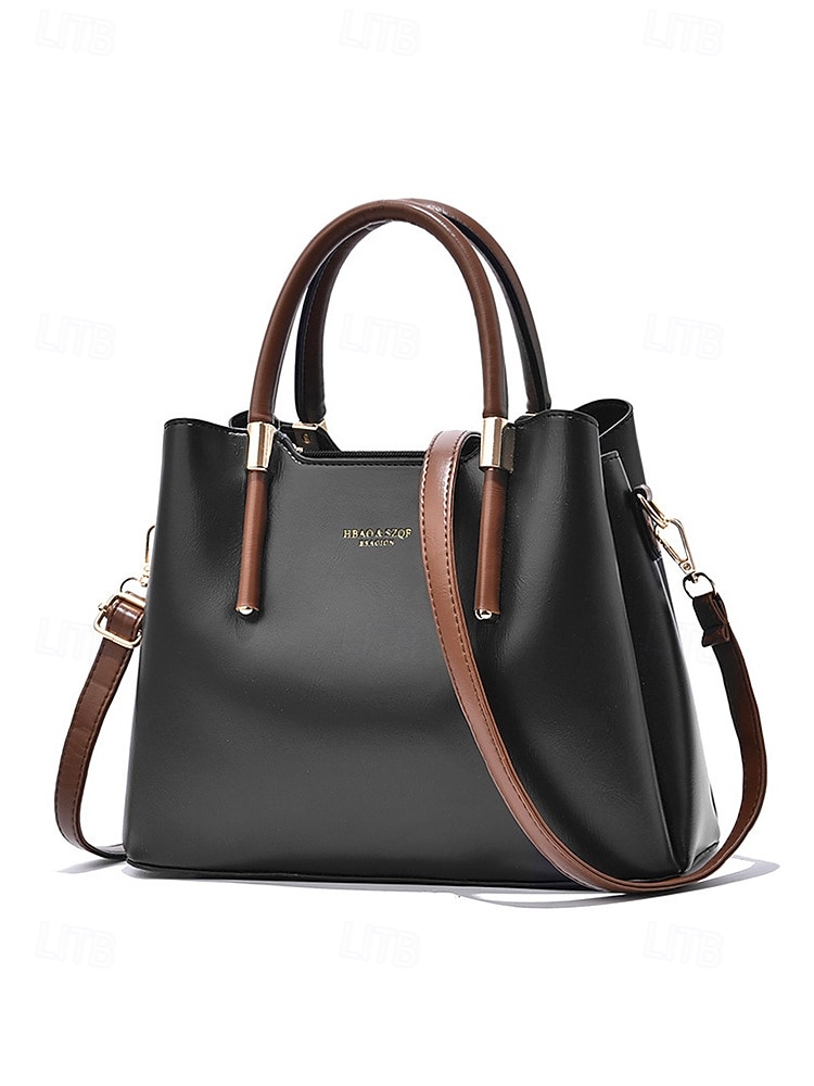 Bolso de mano elegante para mujer, de piel sintética, disponible en varios colores, con correa ajustable para el hombro, ideal para el uso diario, para ir al trabajo, para viajar y para reuniones 2026 - $29.99 –P8