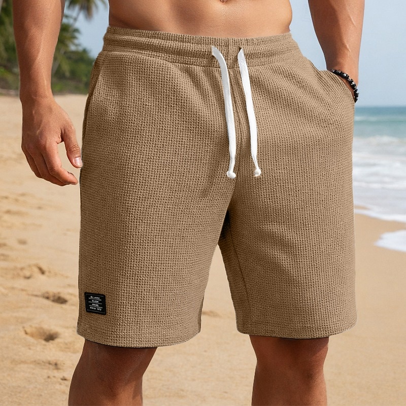 Per uomo Pantaloncini Waffle Shorts Pantaloncini casual Tasca Elastico in vita Testurizzato Semplice Comodità Traspirante Lunghezza al ginocchio Casuale All'aperto Spiaggia Vacanza Moda Blu marino del 2026 a $22.99 –P3
