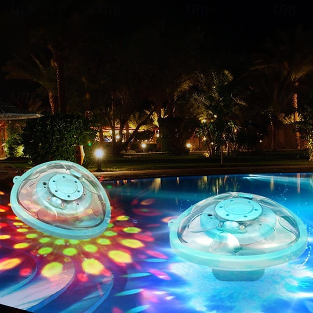 Перезаряжаемый фонтан для бассейна с подсветкой, плавающий фонтан для надземного бассейна, насос для фонтана с якорем, модернизированный плавающий насос для фонтана в бассейне или пруду. 2026 - $107.99 –P6