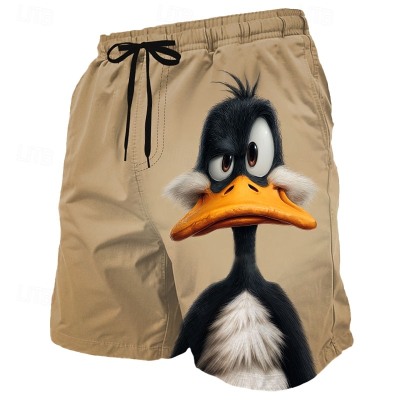 Voor heren Grappig Eend tekenfilm dieren Lange zwembroeken Badpakken Zwembroeken Boardshorts Medium Taille Hawaii Strandvakantie Zijzakken Mesh voering Elastische tailleband met trekkoord Ontwerper 2026 - $20.99 –P1