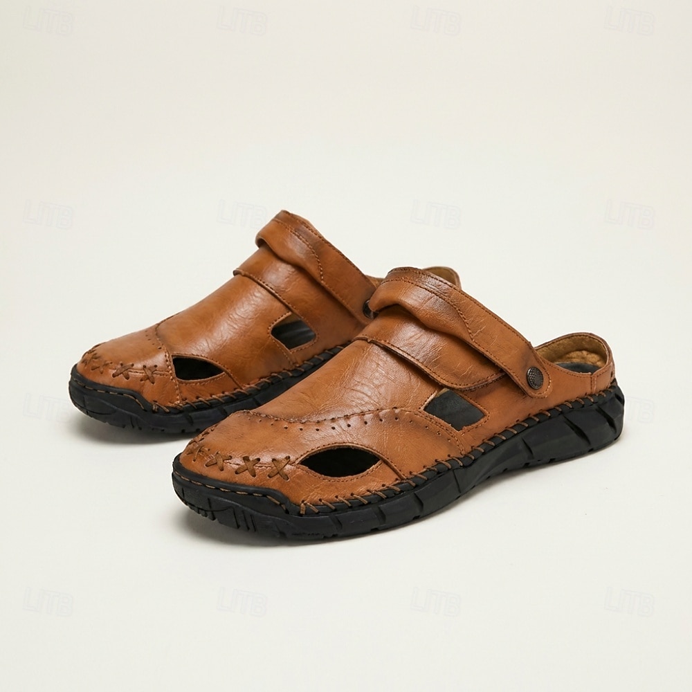 Men's Brown Fisherman Sandals Closed-Toe Casual Summer Shoes Lightweight Comfort Outdoor Footwear for Travel, Vacation, Daily Leisure and Warm Weather Wear 2026 - $46.99 –P4