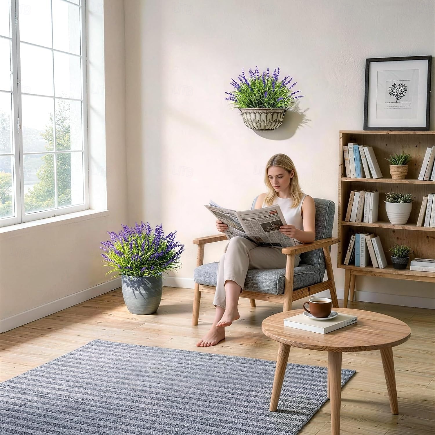 15 bundels UV-bestendige, kleurechte kunstplanten voor buiten &bloemen, in hoogte verstelbare nep-lavendelbloemen voor binnen &Buitendecoratie voor tuin, terras, pad, hangende plantenbak, veranda 2026 - $22.99 –P5