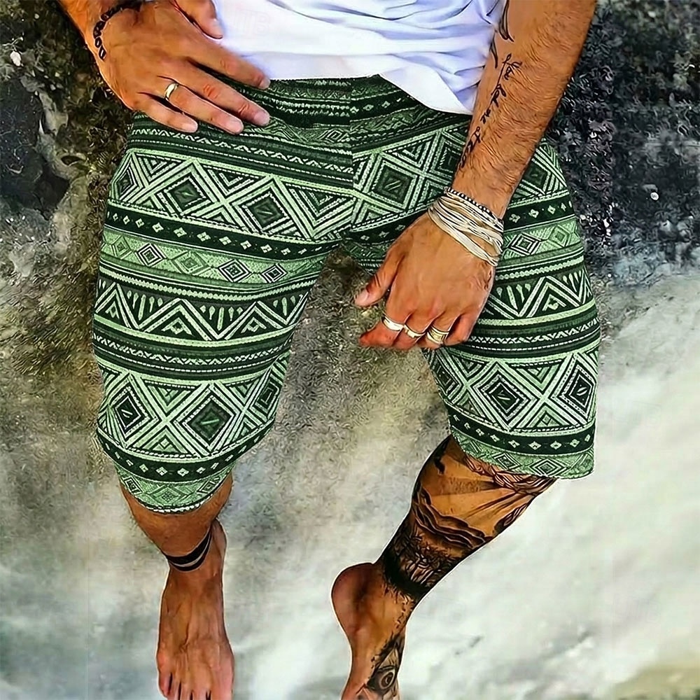 Per uomo Azteco Motivo Geometrico Tribale Pantaloncini da tuta Shorts da Spiaggia Pantaloncini in spugna Misura del girovita medio Retrò Vintage Quotidiano Abbigliamento casual alla moda Ferie del 2026 a $20.99 –P4