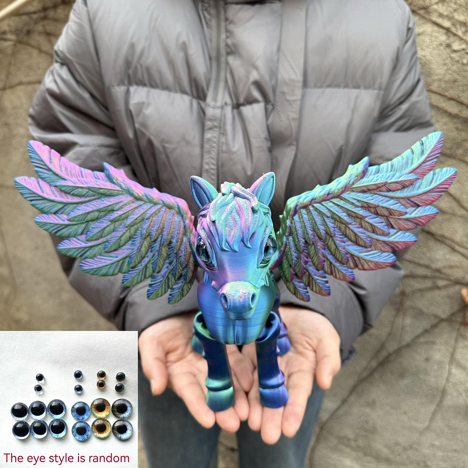Große, 3D-gedruckte, bewegliche Pegasus-Figur, realistisches geflügeltes Pferdemodell, Sammlerstück einer Fantasiegestalt, Schreibtischdekoration für Zuhause oder Büro, Geschenkidee, Skulptur eines 2026 - $23.99 –P3
