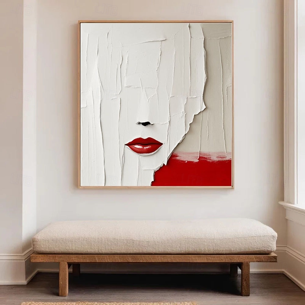 AHandmade Abstract Woman Beauty Face Canvas Wall Art Modern Abstract ...