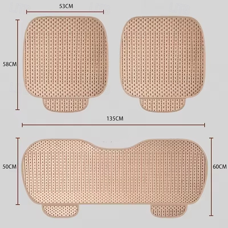 3PCS Summer Car Seat Cushion Set, Cooling Breathable Woven Seat Pad for Hot Weather, Universal Anti-Slip Front and Rear Seat Protectors for Car SUV Truck, Durable Interior Decor 2026 - $36.99 –P3