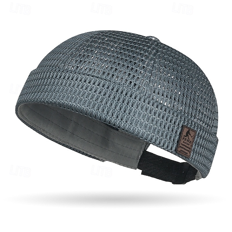Pălărie de vară pentru bărbați, fără boruri, respirabilă, cu plasă ușoară, cu etichetă din piele, ventilație cu grilă goală, pălărie de soare unisex în stil hip hop pentru exterior 2026 - $15.99 –P9