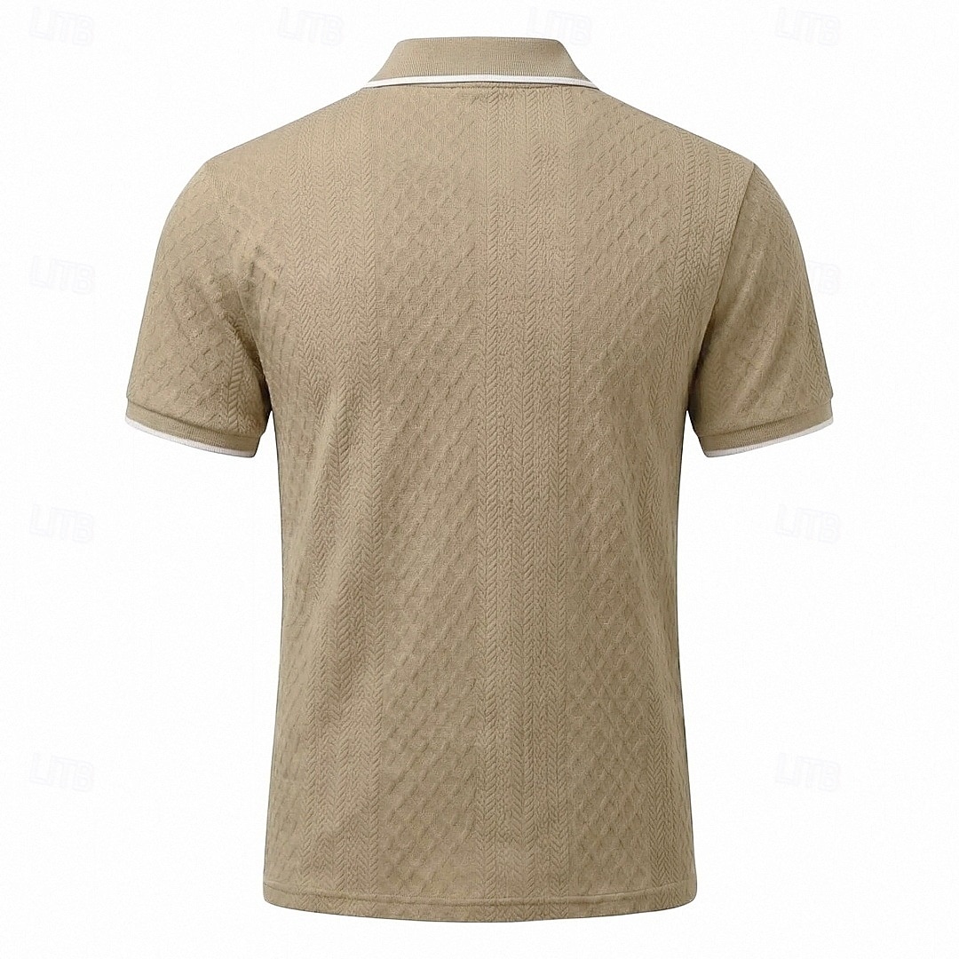 Miesten Polo Poolopaidat Kausaliteetti Katu Kauluskäänne Lyhythihainen Perus Moderni Geometrinen Tavallinen Kevyt Napit Kesä Kevät Loose Fit Musta Valkoinen Viini Laivaston sininen Tumman vihreä Khaki 2026 - $22.99 –P8
