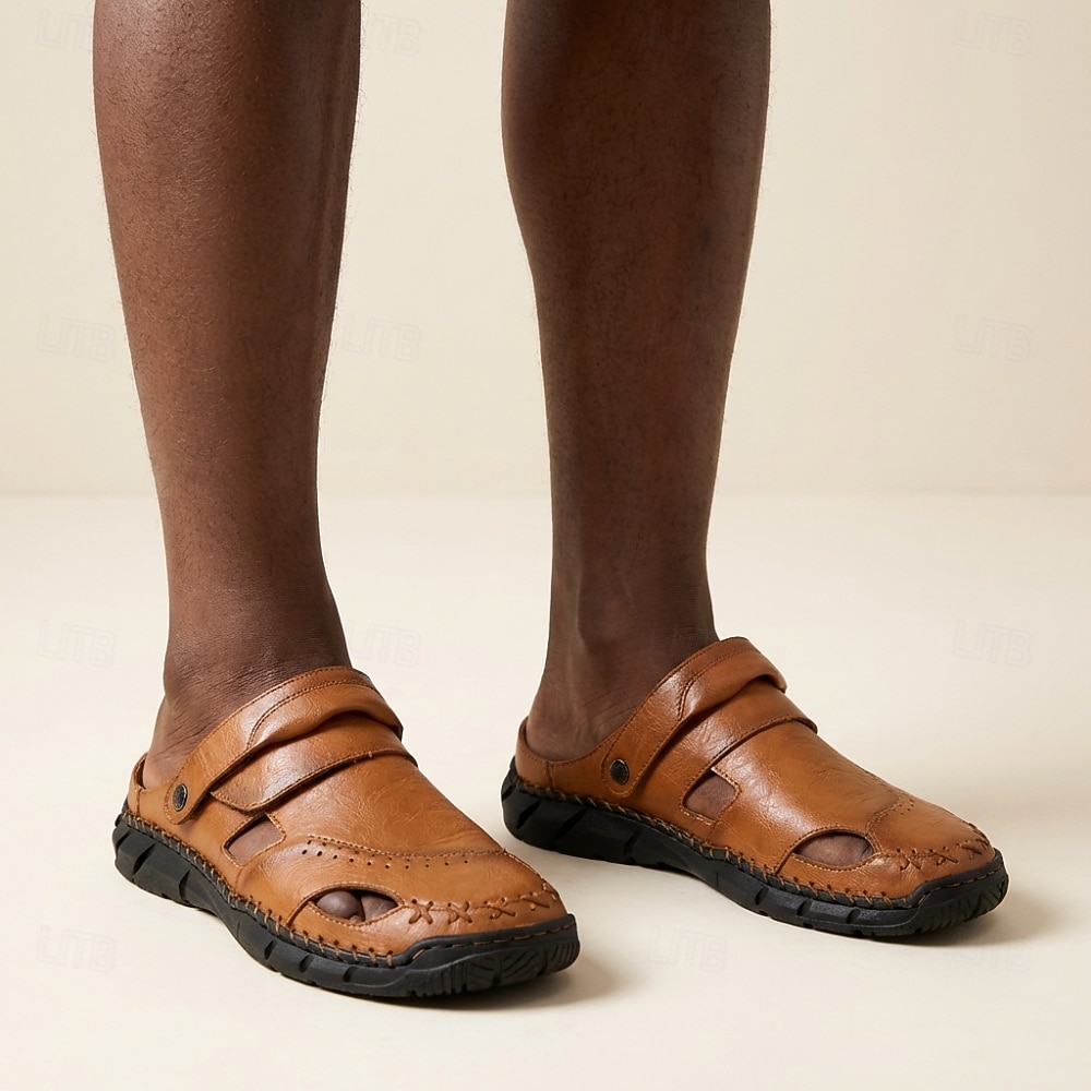 Men's Brown Fisherman Sandals Closed-Toe Casual Summer Shoes Lightweight Comfort Outdoor Footwear for Travel, Vacation, Daily Leisure and Warm Weather Wear 2026 - $46.99 –P3
