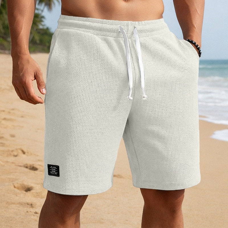Per uomo Pantaloncini Waffle Shorts Pantaloncini casual Tasca Elastico in vita Testurizzato Semplice Comodità Traspirante Lunghezza al ginocchio Casuale All'aperto Spiaggia Vacanza Moda Blu marino del 2026 a $22.99 –P7