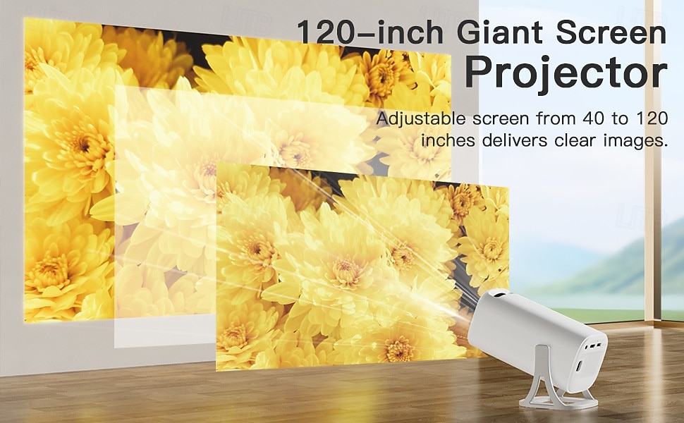 Smart Mini Projector with Android 11.0, WiFi 6 Bluetooth Portable Projector Support 1080P, 180 Degree Rotatable Movie Projector with Auto Keystone, Home Cinema Projector for iOS/Android/HDMI 2026 - $95.99 –P11