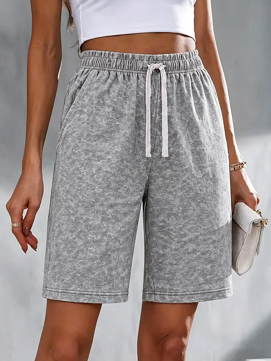 Damen Bermudashorts Chinos Shorts 100% Baumwolle Urlaub Basic Knielang Mittlere Taillenlinie Komfort Dehnbar Täglich Urlaub Formell Grasgrün Schwarz Rosenrot Kaffee Sommer Frühling Normale Passform 2026 - $25.99 –P9