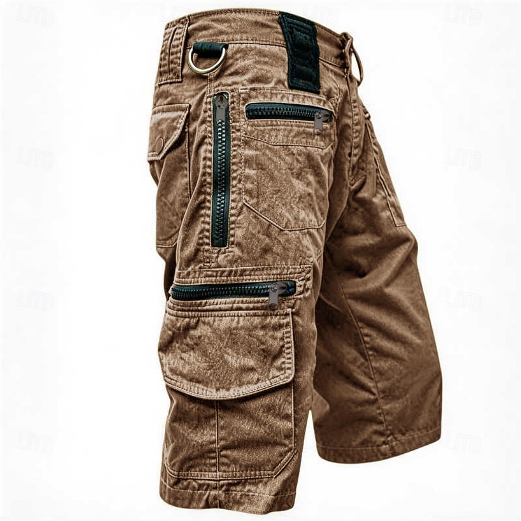 Hombre Pantalones tipo cargo Pantalón Corto Cargo Pantalón corto Pantalones cortos casuales Multi bolsillo Bolsillo con solapa Plano Comodidad Transpirable Medio corto Casual Exterior Vacaciones 2026 - $53.99 –P3