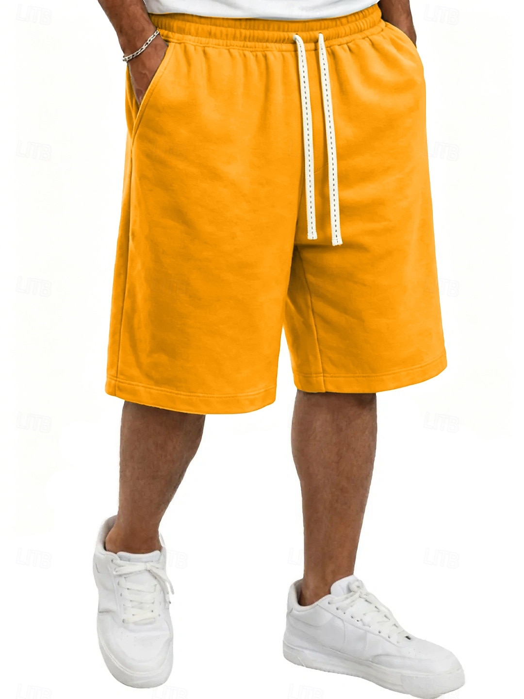 Herren Shorts Sommershorts Freizeitshorts Tasche Elastischer Bund Rein Einfach Komfort Atmungsaktiv Knielang Lässig Outdoor Strand Urlaub Mode Schwarz Weiß Mikroelastisch 2026 - $29.99 –P2