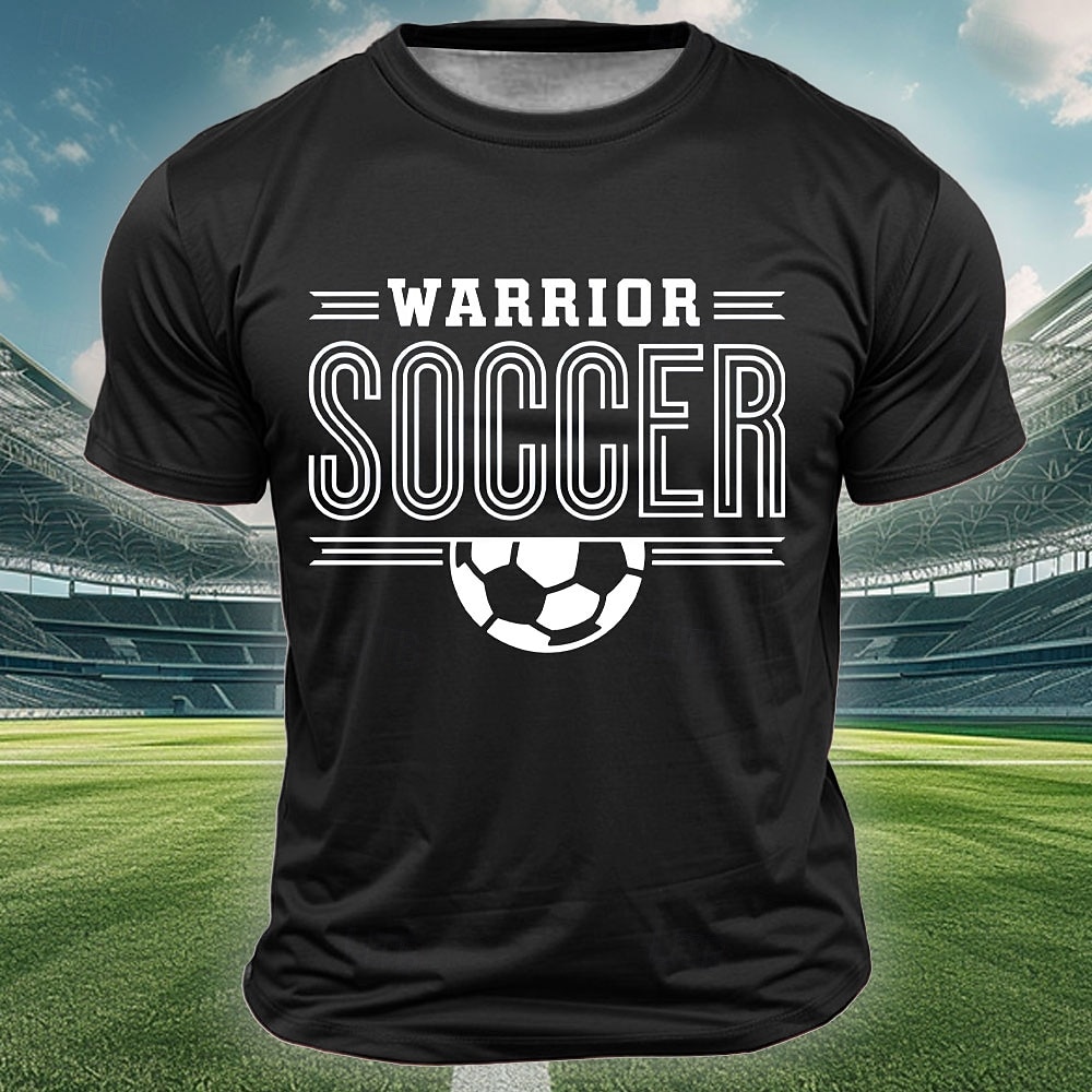 2026 International Soccer Cup Global Football Tournament Men's Warrior Soccer Text Graphic Half Ball Sporty Athletic Fan T-Shirt Short Sleeve Crew Neck Regular Fit Match Day Training Designer Clothing 2026 - $19.99 –P5