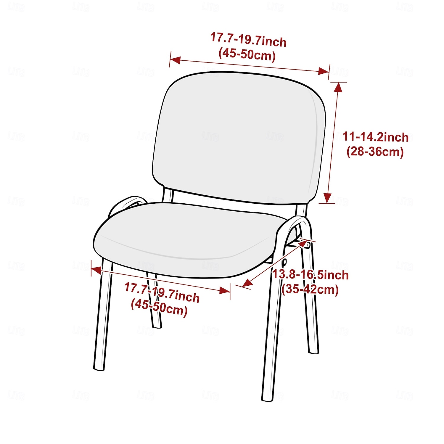 Housse extensible et fendue pour chaise de conférence, protection pour coussin d'assise et dossier de bureau, motif floral arqué, housse antidérapante pour toutes les saisons de 2026 ? $15.49 –P1