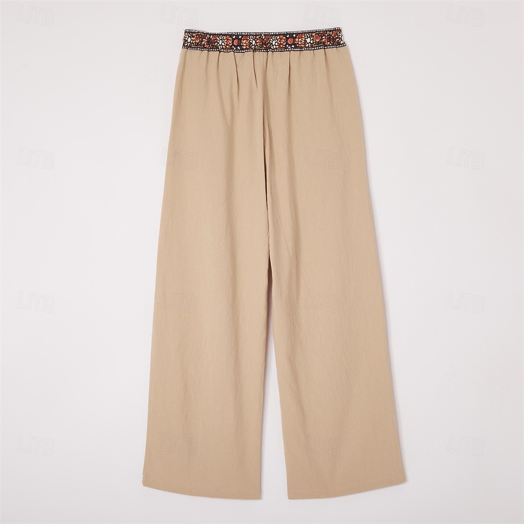 Męskie Lniane spodnie Spodnie Letnie spodnie Spodnie plażowe Ściągana na sznurek Niejednolita całość Elastyczny pas Geometryczny Komfort Oddychający Pełna długość Codzienny Święto Urlop Moda Zielony 2026 - $25.99 –P7