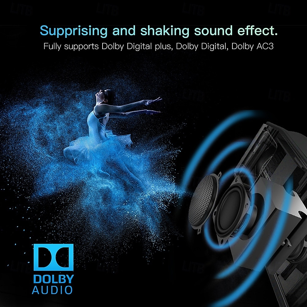 Videoproiettore intelligente con supporto nativo 1080p, decodifica 8K, sistema operativo Android 9.0, Wi-Fi dual band 5G, HDR 10+. &Proiettore audio Dolby per i Mondiali di calcio del 2026, per del 2026 a $278.49 –P11