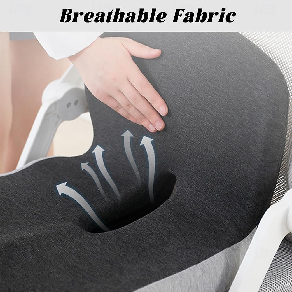 Ergonomic Memory Foam Seat Cushion - Orthopedic Chair Pad for Office Chair, Tailbone & Coccyx Pain Relief Seat Pillow for Car, Gaming Chair, Wheelchair, Breathable Cover, Non-Slip 2026 - $72.99 –P3