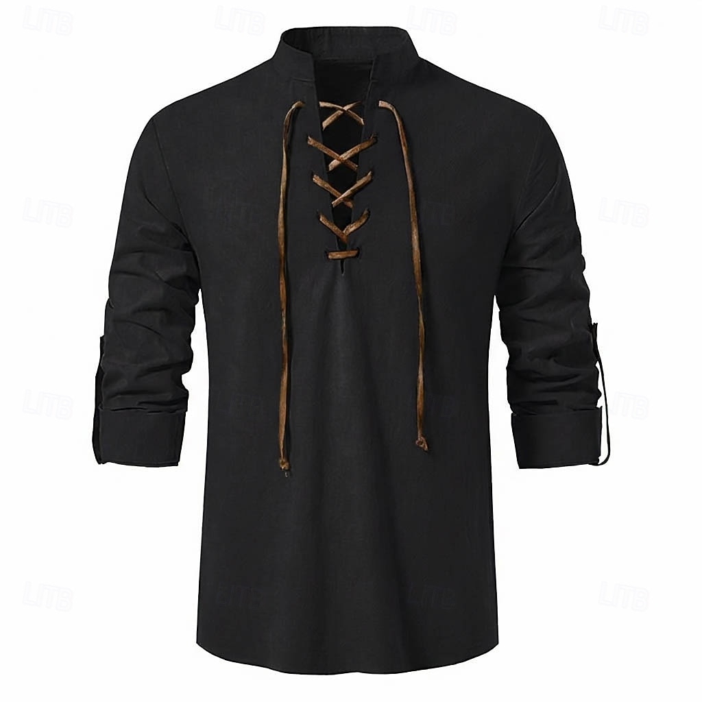 Kostymer i middelalderstil Renessanse قميص Lange Ermer Pirat Viking Kostyme Herre Halloween Karneval Ytelse LARP Ren Faire Voksne Trøye 2026 - $21.99 –P12