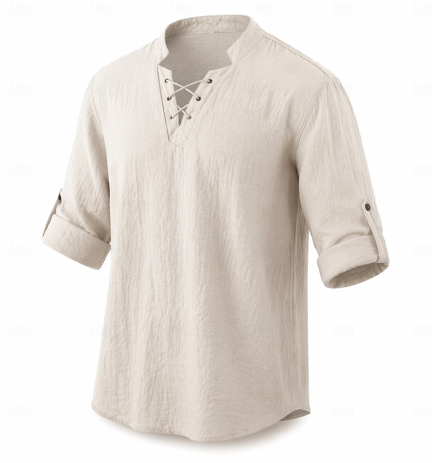 Médiéval Renaissance Chemise Pirate Viking Mélanger avec du coton et du lin Déguisement Homme Viking Pirate Halloween Carnaval Performance LARP Foire de la Renaissance Adulte Chemise Printemps & Été de 2026 ? $31.99 –P8