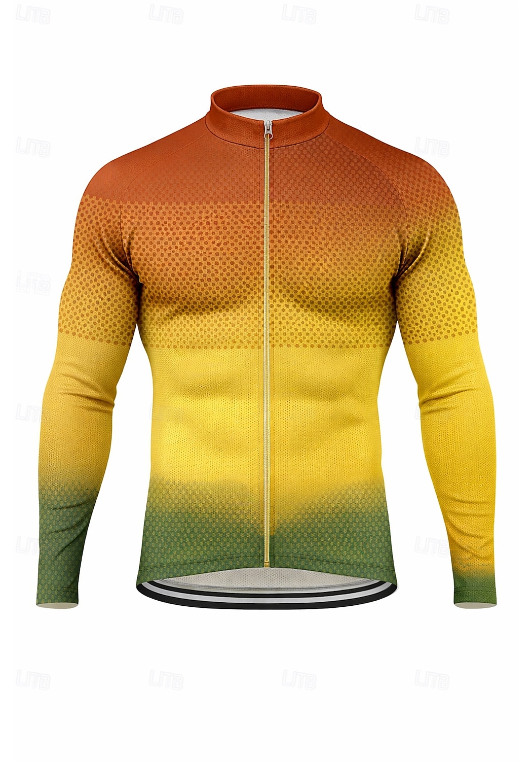 Herren Oberteile Radtrikot Ombre Grafik Farbverläufe Langarm Fahhrad Trikot Oberteil mit 3 Gesäßtaschen Sonne Sonnenschutz Schnelltrocknend Reflektierende Streifen Sport Purpur Orange Grün Bekleidung 2026 - $34.99 –P6