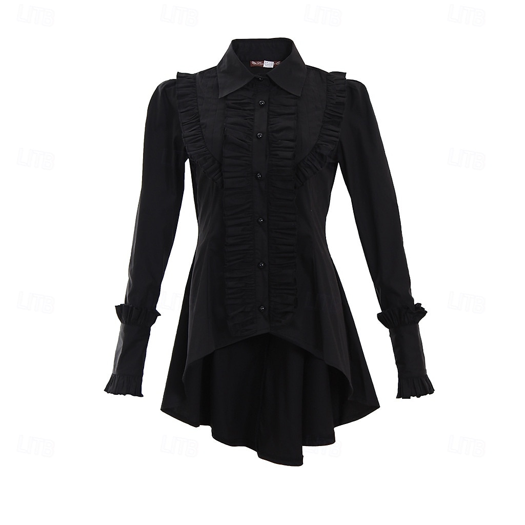 Gotico Vittoriano Medievale Blusa / Camicia Lunghe Principessa Gentildonna Nobildonna Costume Per donna Feste Fiera Rinascimentale LARP Adulti Blusa Primavera del 2026 a $69.99 –P6