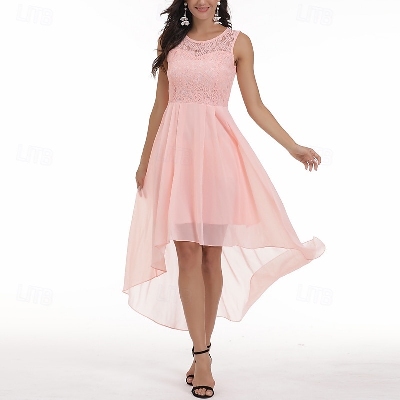 Dame Lang kjole Maxikjole Chiffonkjoler Blonde kjole Uformell kjole Elegant Mote Moderne utendørs Feriereise Ut på byen Normal عادي Ermeløs V-hals Blå Rosa Navyblå Sommer Vår 2026 - $37.99 –P17