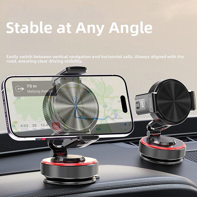 Nano Suction Car Phone Mount, Super Stable Dashboard Cell Phone Holder for Car, 360° Rotation Foldable Portable Phone Stand Anti-Shake Compatible with iPhone 17 16 15 14 Pro Max, Samsung Galaxy S26 2026 - $29.99 –P2