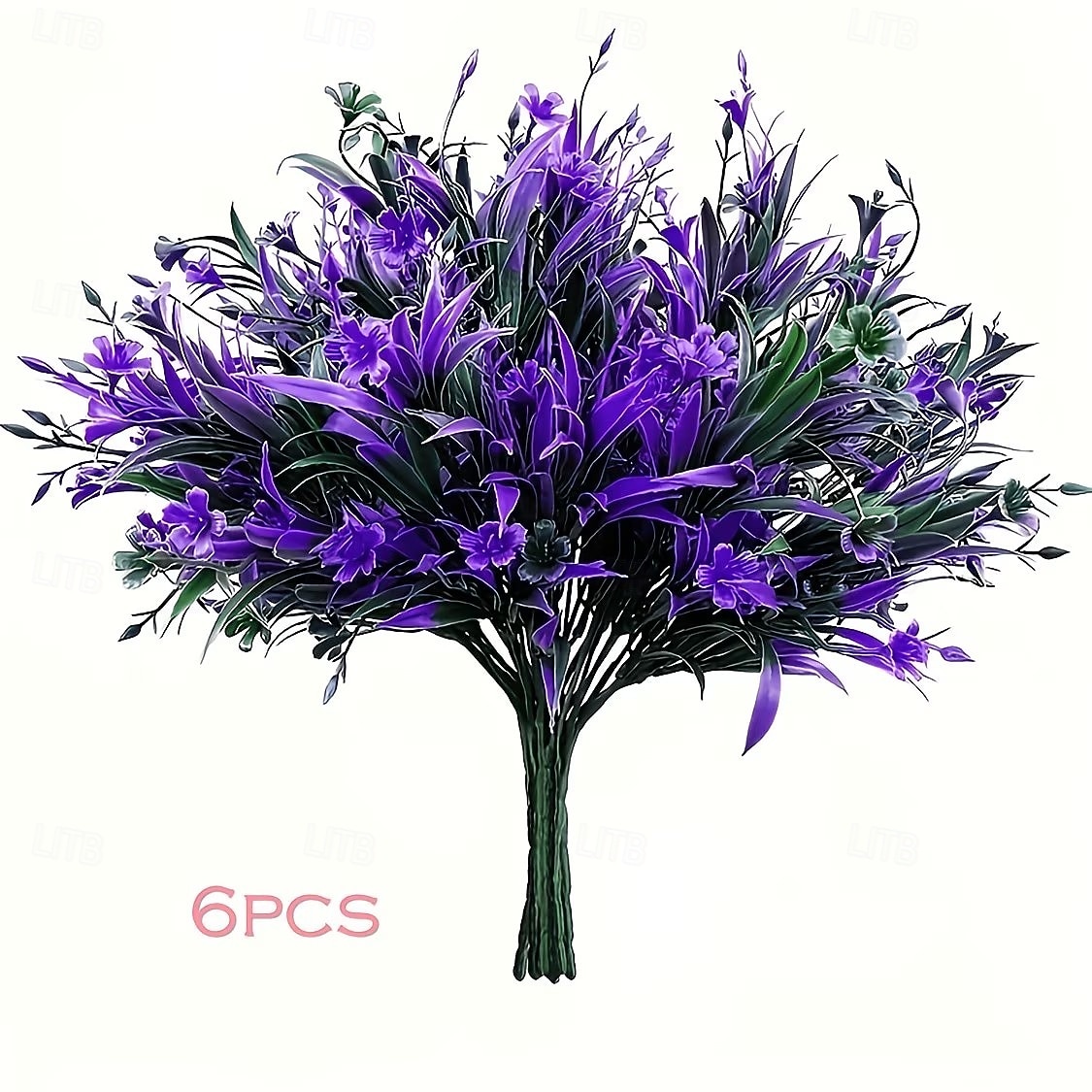 12 bouquet di fiori artificiali viola brillante con protezione UV, piante artificiali realistiche, adatte per decorazioni interne ed esterne, perfette per appendere fioriere e giardini. del 2026 a $23.99 –P7