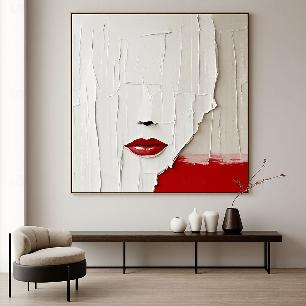 AHandmade Abstract Woman Beauty Face Canvas Wall Art Modern Abstract ...
