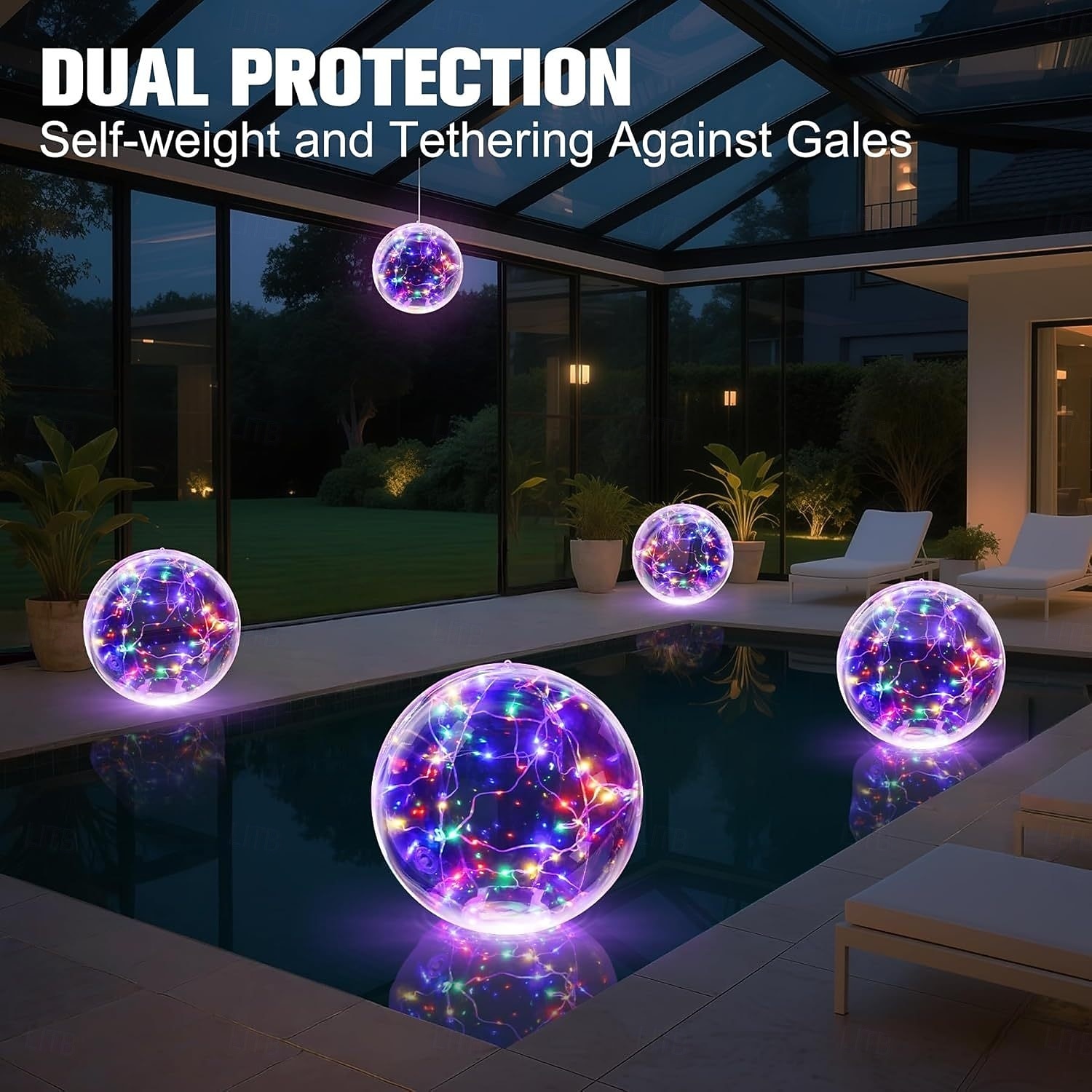 2 Pcs Outdoor Solar Waterproof Inflatable 35cm Floating Pool Lights, Decorative LED Lamps for Pond, Garden, Yard, Pathway, Lawn – Summer, Party, Beach Ambient Landscape Lighting 2026 - $70.99 –P3