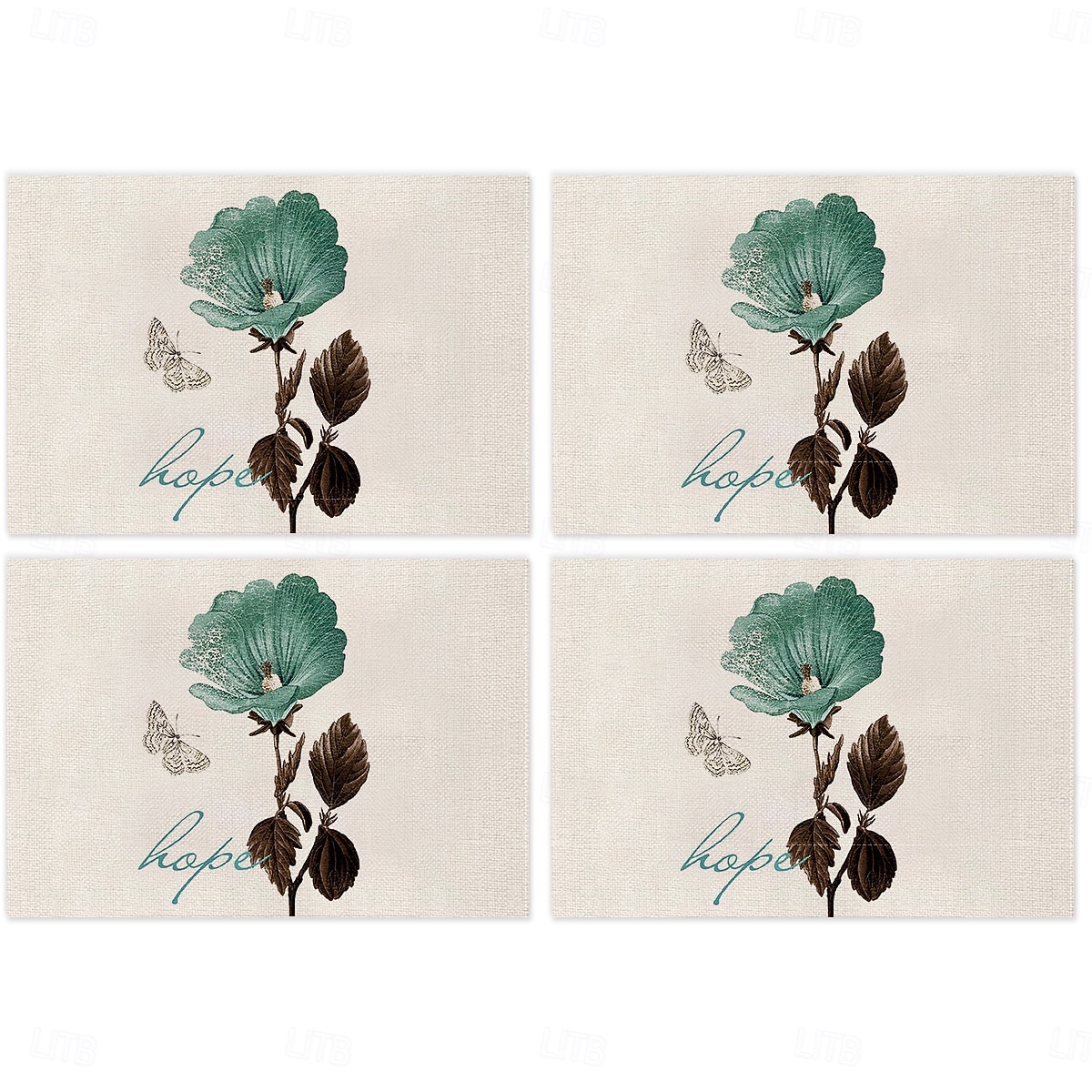 Τραπεζομάντιλο με πεταλούδα ίριδας τεσσάρων εποχών, ορθογώνιο κάλυμμα τραπεζιού από 100% πολυεστέρα, σχέδιο με λουλουδάτο μοτίβο πεταλούδας, πλένεται στο πλυντήριο, ανθεκτικό στη θερμότητα, 2026 - $9.49 –P9