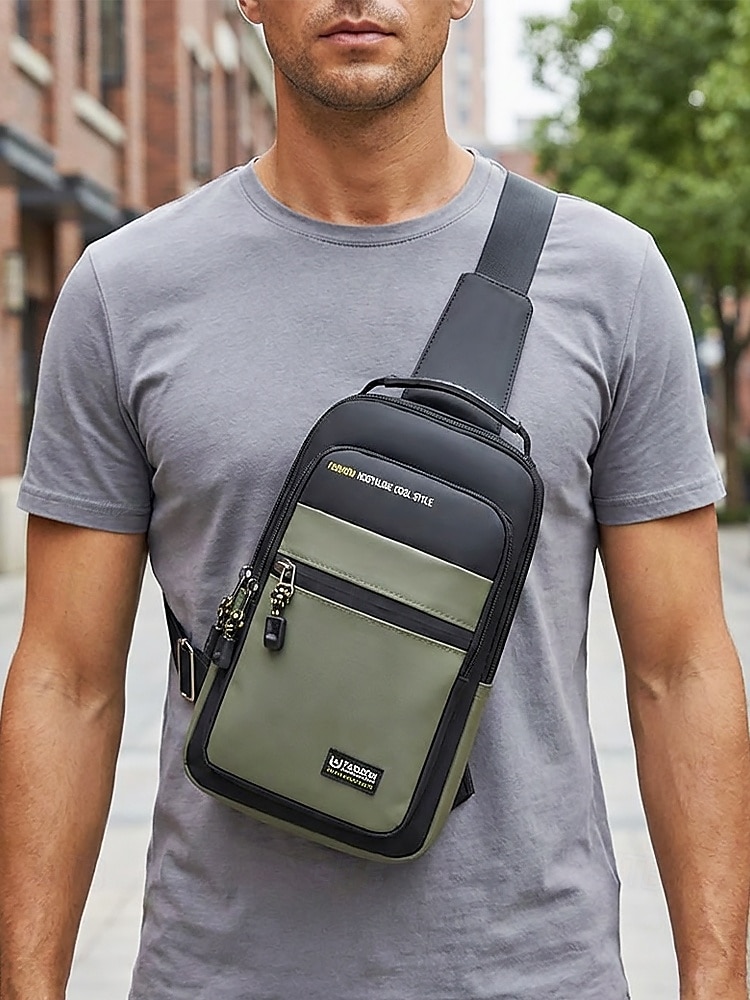 Borsa a tracolla da uomo in poliestere, zaino a tracolla di grande capacità multicolore con tracolla regolabile e design multi-tasca, ideale per viaggi, tempo libero all'aperto e uso quotidiano. del 2026 a $14.99 –P2