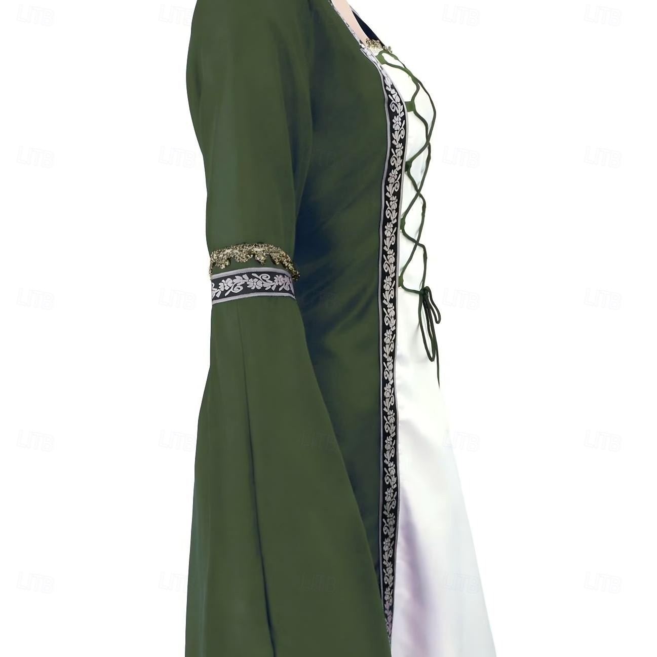 Medieval Renacimiento Vestidos Disfraz de lujo Bruja Vikingo Disfraz Mujer Celta Fantasía Víspera de Todos los Santos Carnaval Rendimiento LARP Feria Ren Adulto Vestido 2026 - $46.99 –P3