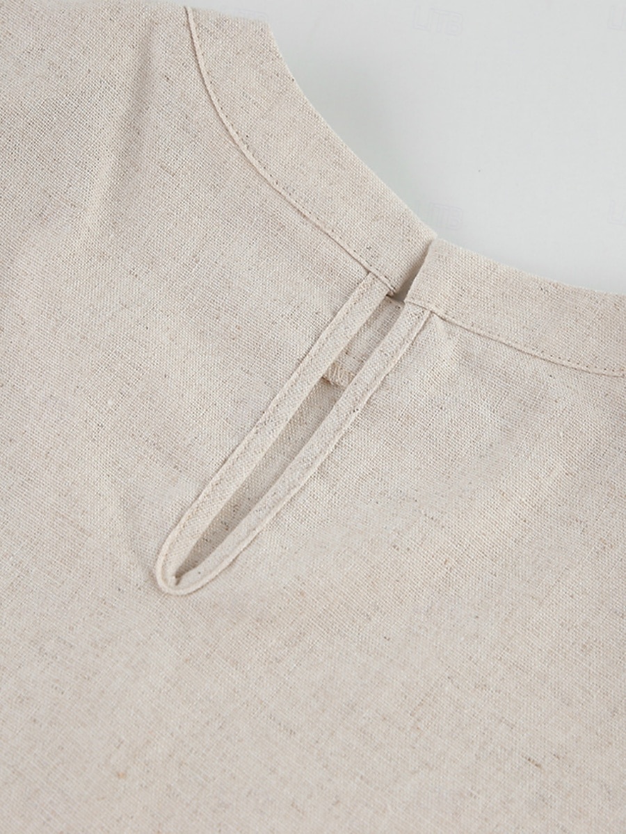 Women's Cotton Linen Sets Two Piece Sets Camis Sleeveless Crew Neck Plain Vacation Fashion Streetwear Casual Daily Outdoor Orange Brown Green Summer Regular Fit 2026 - $51.99 –P11