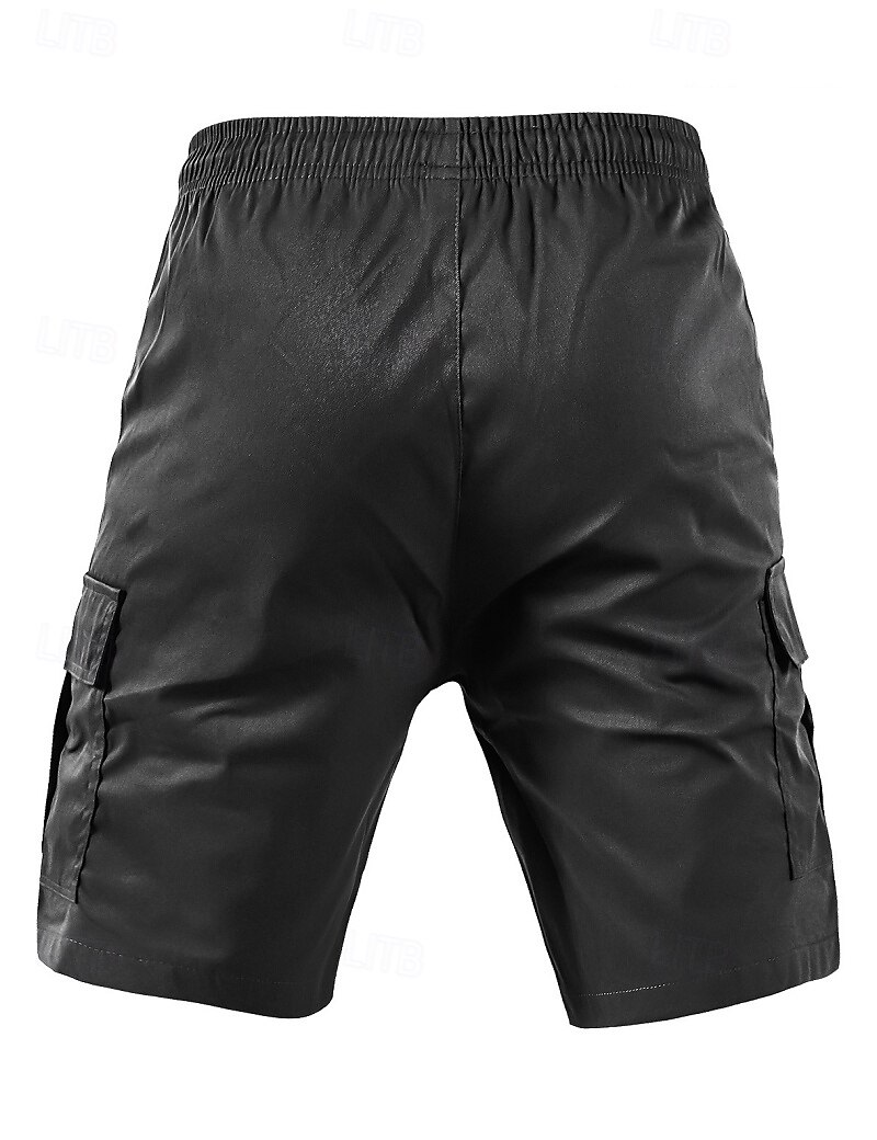 Men's Tactical Cargo Cargo Shorts Shorts Casual Shorts Drawstring Pocket Elastic Waist Plain Comfort Breathable Knee Length Casual Daily Outdoor Vacation Fashion Blue Black Micro-elastic 2026 - $24.99 –P8