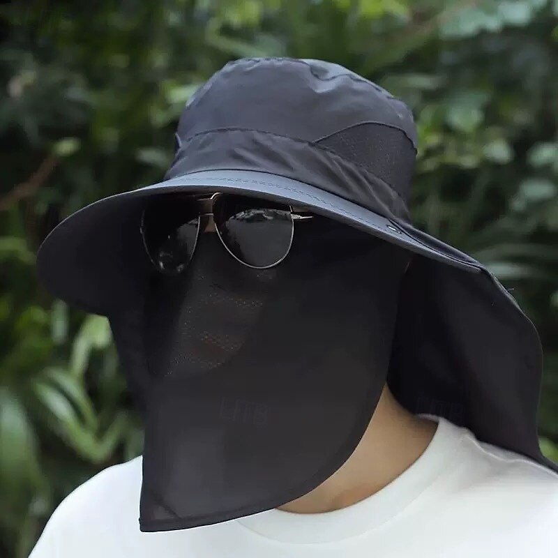 Men's Sun Hat with Large Neck and Face Flap, Summer Outdoor UV Protection Hat, Camouflage Hiking, Tea Picking, Fishing, Breathable Sunshade Cap 2026 - $9.99 –P1