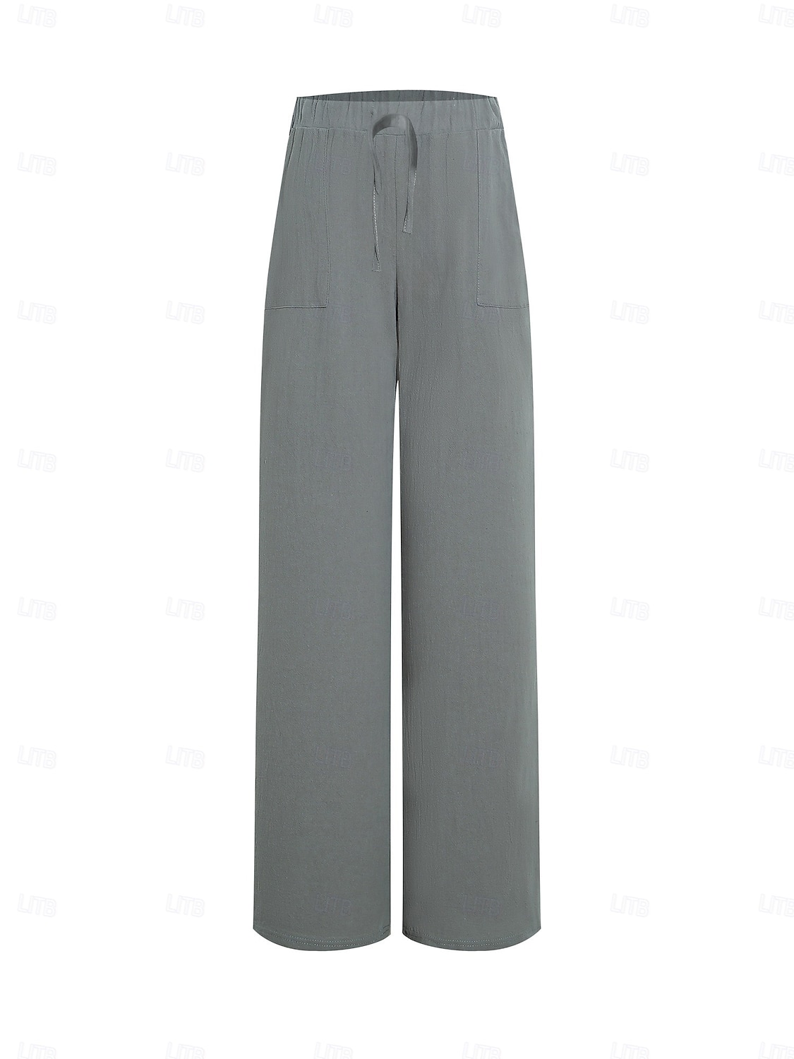 Pantaloni da donna taglie forti 100% cotone a gamba larga, ideali per vacanze, basic, casual, per tutti i giorni, lunghezza intera, vita alta, tinta unita, coulisse, gamba larga, comodi, ad asciugatura rapida, morbidi, anelastici, grigi, neri, bianchi del 2026 a $17.99 –P10