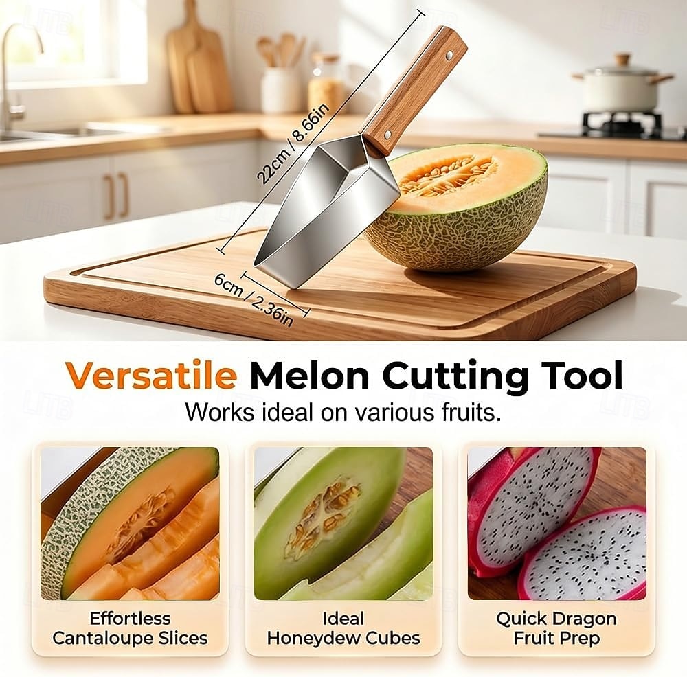 3 Pcs Triangle Watermelon Cutter, Stainless Steel Watermelon Slicer with Wooden Handle Melon Slicer, Stainless Steel Watermelon Slicer Tool for Home Kitchen Camping Picnic 2026 - $15.99 –P3