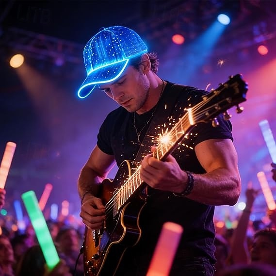 LED-Baseballkappe mit Leuchtfunktion, USB-Ladefunktion, 7 leuchtende Farben, blinkend im Dunkeln, ideal für Partys. 2026 - $46.99 –P1