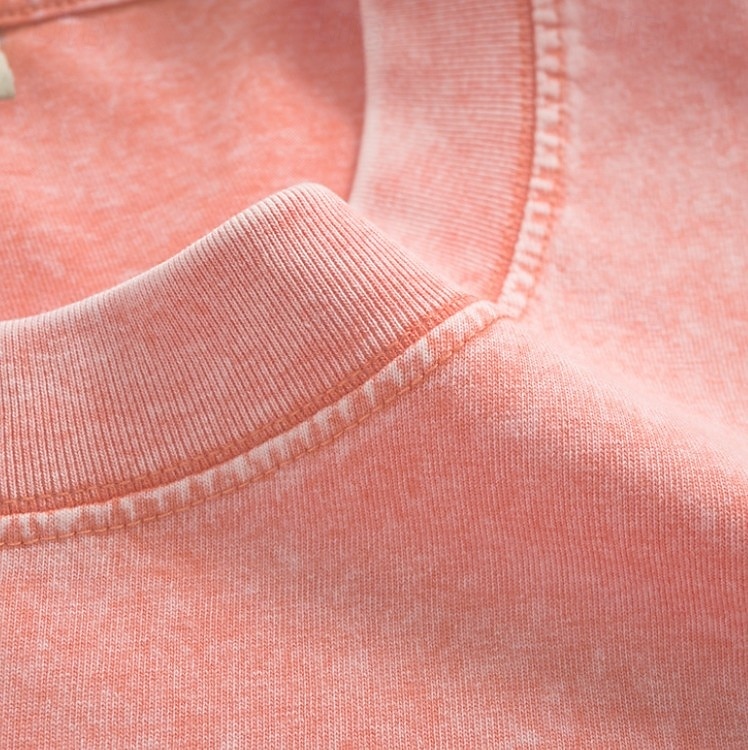 Damen T-Shirt 100% Baumwolle Vintage Gewaschene Oberteile T-Shirt Top Schlicht Vintage Mode Stylisch Kurzarm Rundhals Reguläre Oberteile Alltag Ausgehen Wochenende Blau Schwarz Lila Fuchsia Orange 2026 - $21.99 –P2