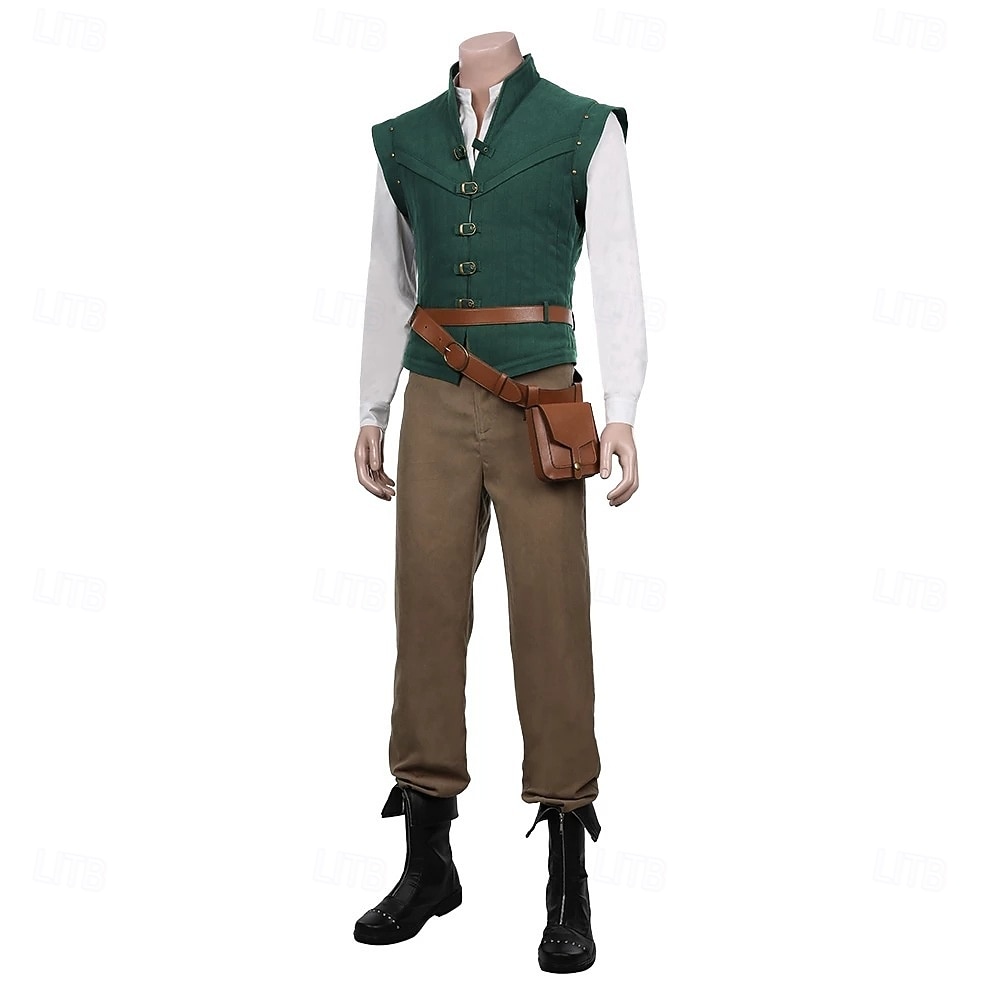 Zestaw Średniowieczne Renesansowa fantazyjny Spodnie Kamizelka Pasek taliowy z akcesoriami Łucznik Elf Ranger Strój na bal maskowy Męskie Fantasy Halloween Karnawał Bal maskowy Targi Renesansu LARP 2026 - $77.99 –P3