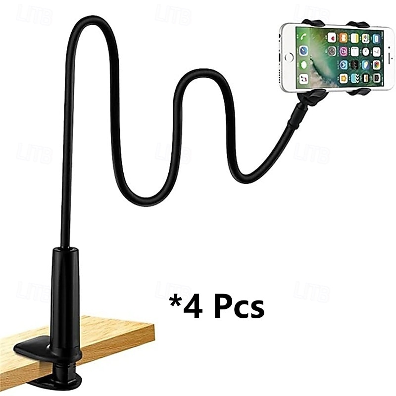 4 Pack Gooseneck Phone Holder for Bed, 360 Rotating Flexible Long Arm Cell Phone Stand, Clip On Lazy Bracket Mount for Desk, Headboard, Office, Compatible with iPhone, Samsung, Most Smartphones 2026 - $18.99 –P4