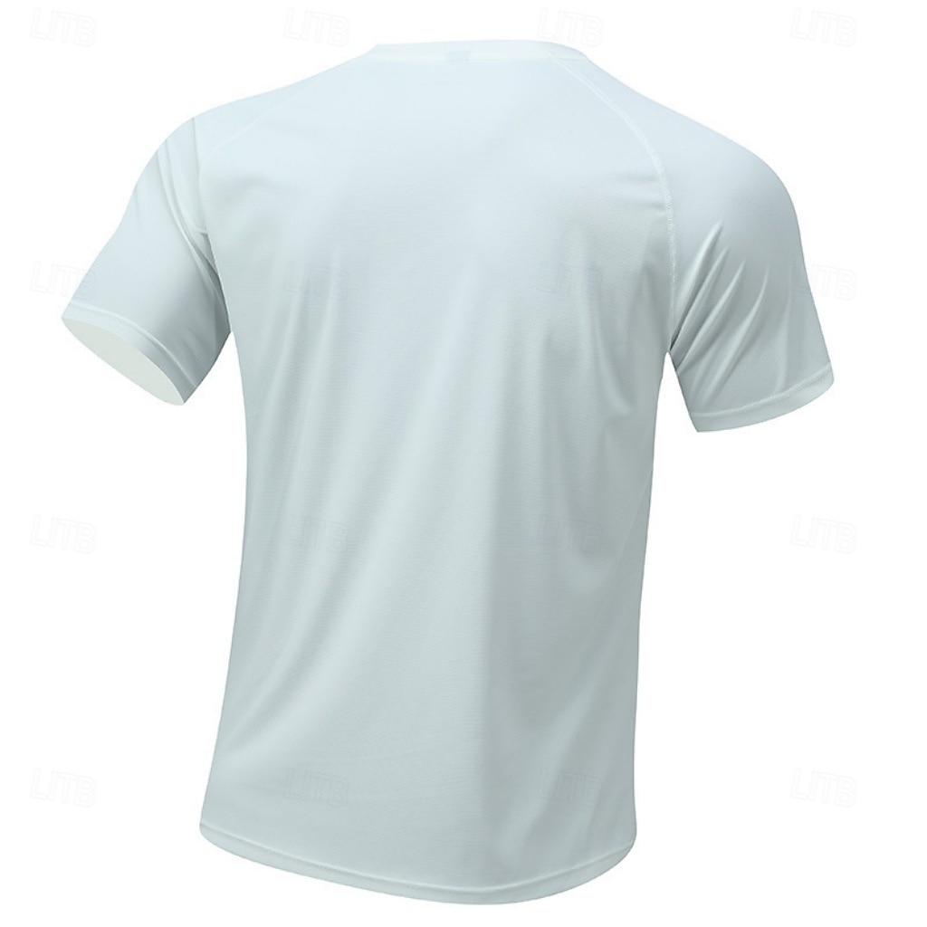 Hombre Camiseta Camisa manga corta Camiseta superior Manga Corta Cuello Barco Verano Primavera Color sólido Ropa de calle Elegante Básico Secado rápido Delgado Diario Exterior Vacaciones Café 2026 - $21.99 –P7