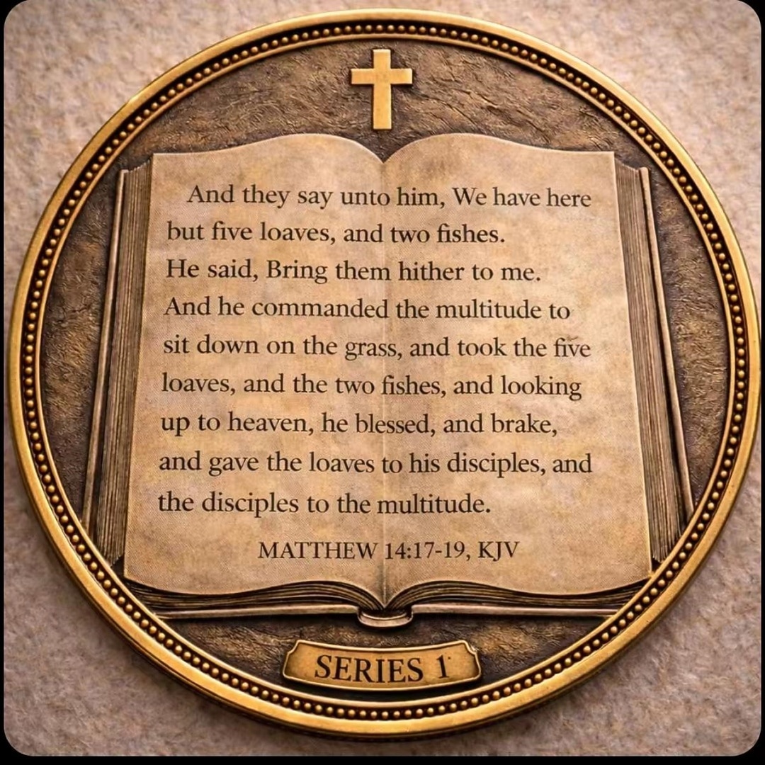 Christian Faith Commemorative Coin, Inspirational Bible Verse & Jesus Miracles Design, Collectible Religious Souvenir, Faith-Based Gift for Christians 2026 - $19.99 –P1