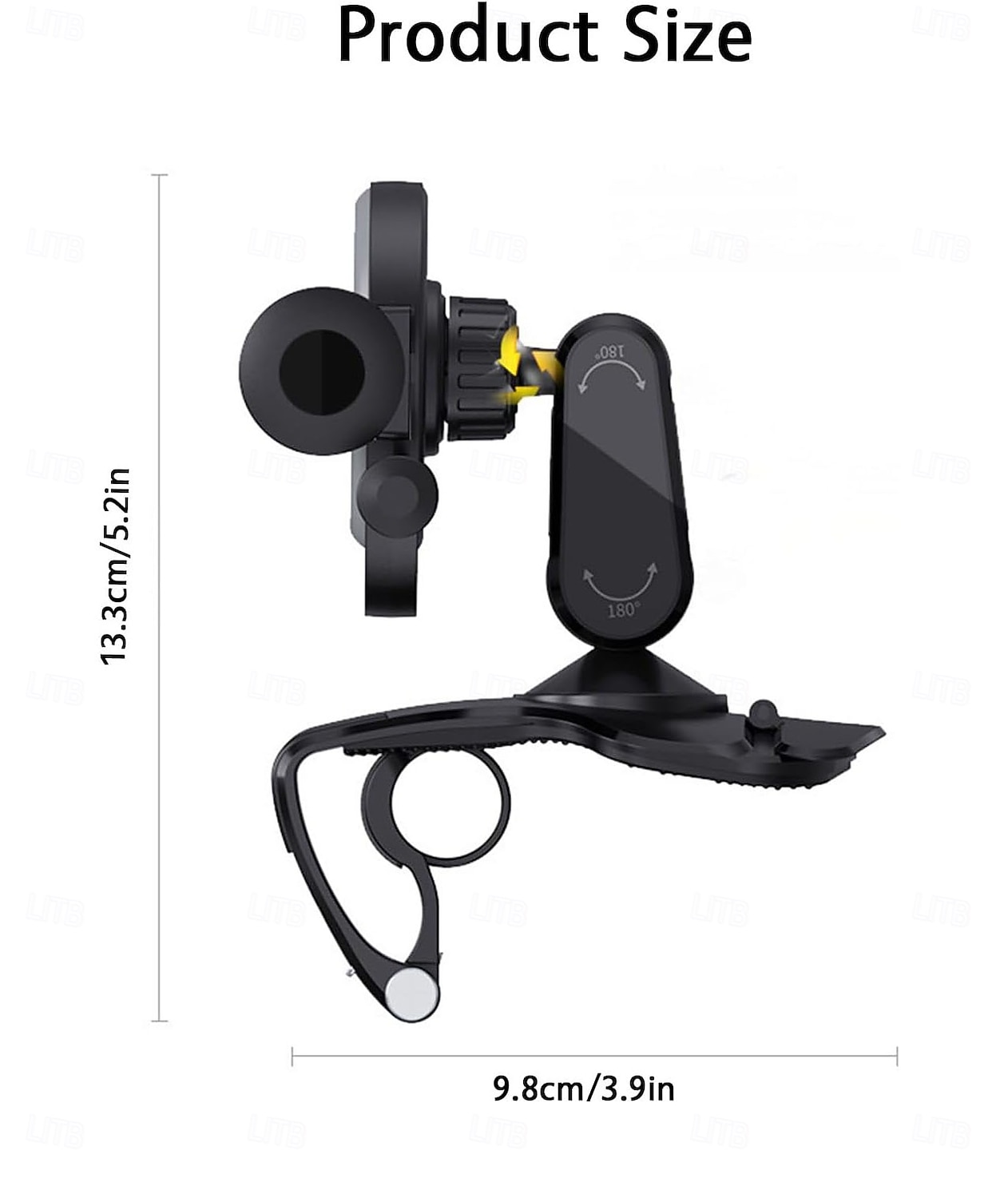 Soporte universal de 360° para teléfono móvil en el salpicadero de tu coche, con clip de resorte, brazo ajustable con abrazadera para teléfono móvil, soporte para smartphones de 4 a 7 pulgadas, sin 2026 - $13.99 –P7